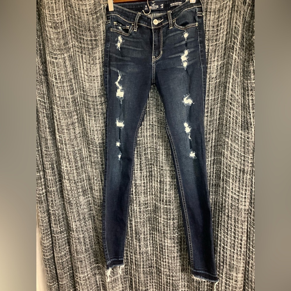 Distressed Blue Jeans